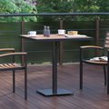 Flash Furniture Outdoor Faux Teak Dining Table with Poly Slats XU-DG-HW1045-GG